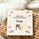 Pamiątka Pierwszej Komunii Świętej Prezent pudełko pierścionki