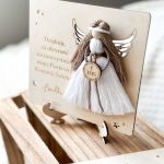 Prezent dla Matki Chrzestnej Ojca Chrzestnego Podziękowanie Aniołek Komunia