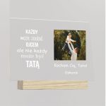 Ramka na szkle ze zdjęciem Prezent na Dzień Taty Ojca