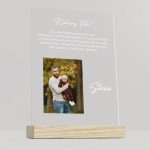 Ramka na szkle ze zdjęciem Prezent na Dzień Taty Ojca